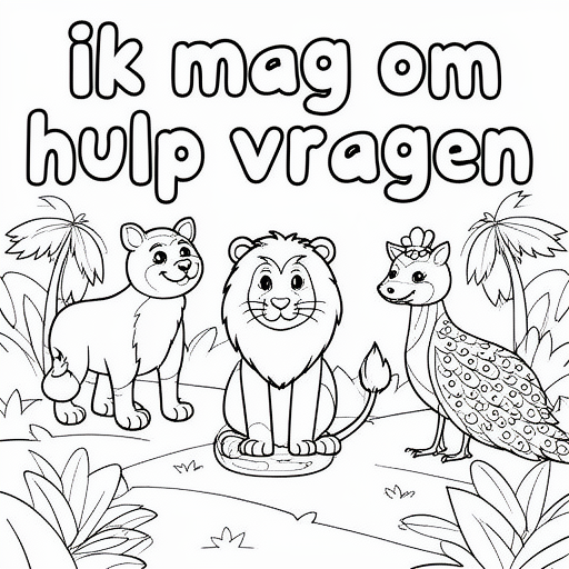 dieren kleurplaat voor kinderen