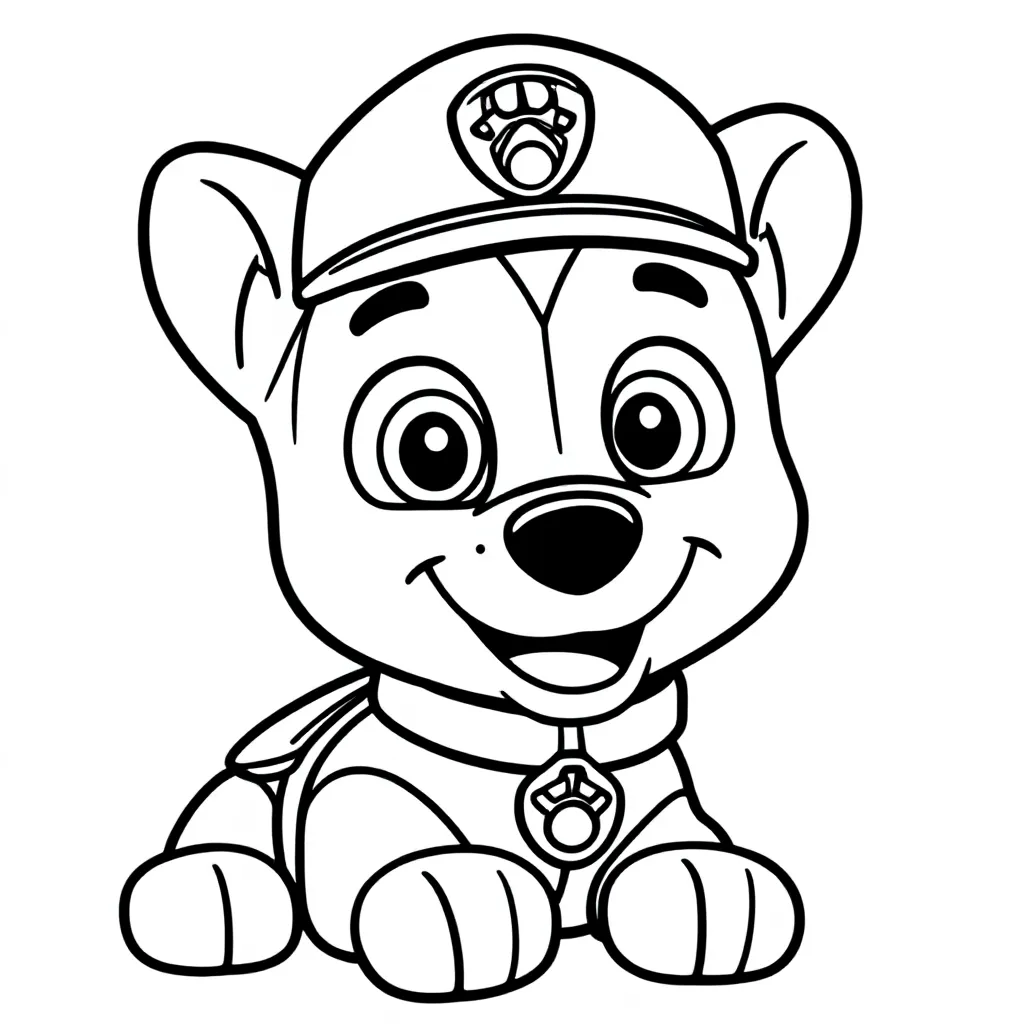 PAW PATROL kleurplaat voor kinderen