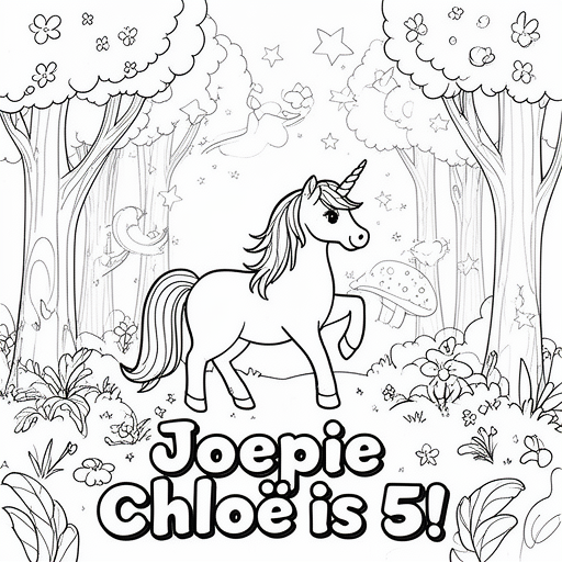 eenhoorn kleurplaat voor kinderen