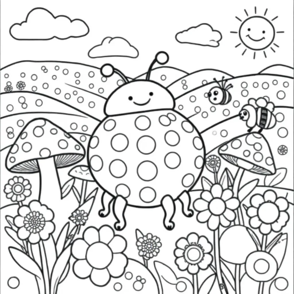 stippen kleurplaat voor kinderen