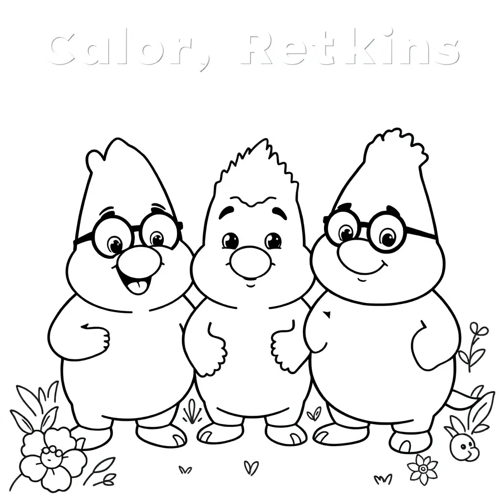 Free Petkins Animal Plush Coloring Page - Cute & Cheerful Coloring Sheet