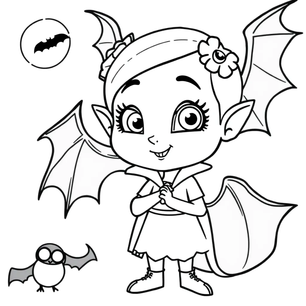 Free Vampirina Coloring Pages - Disney Spooky Cartoon Coloring Sheets - Funny Coloring Pages