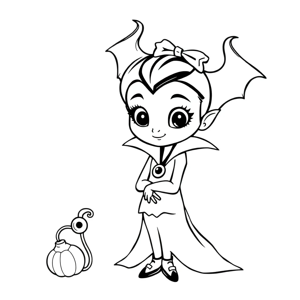 Free Vampirina Coloring Pages - Cartoon Spooky Fun Coloring Sheets