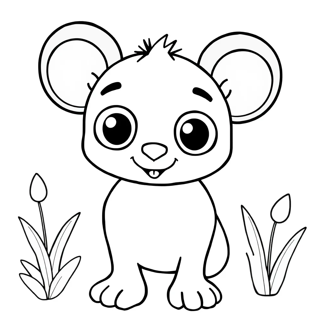 Free Ticky Tock Coloring Page. Coloring page for kids.