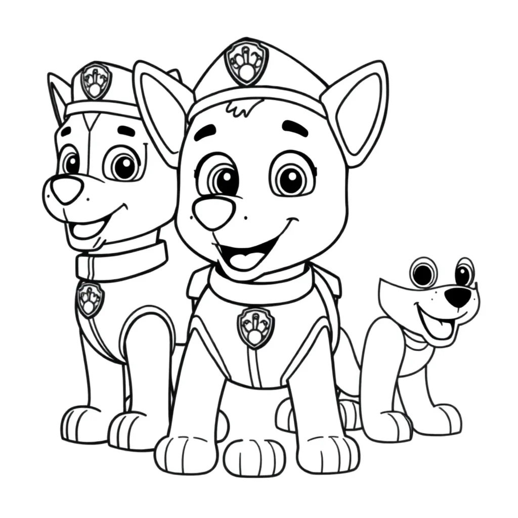 Free Paw Patrol Dog Adventure Rescue Cartoon Coloring Page