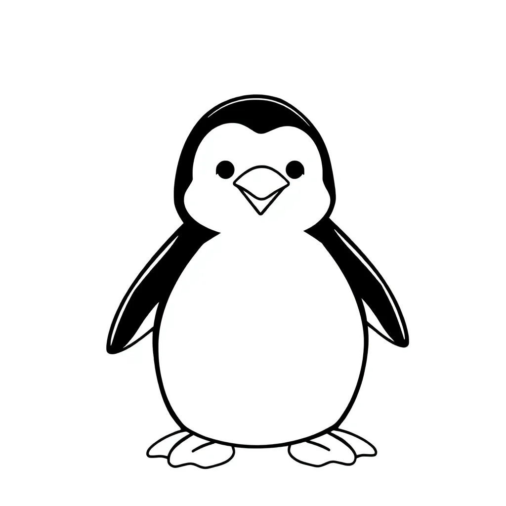 Free Penguin Coloring Page - Arctic Animal & Ocean Adventure Coloring Sheet for Kids