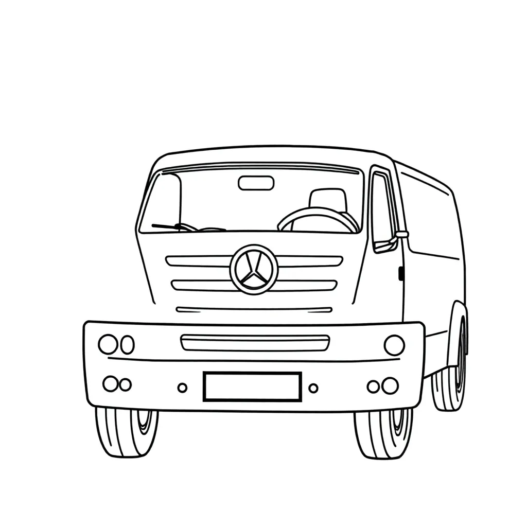 Free Truck Transport Vehicle Logistics Career Coloring Page
