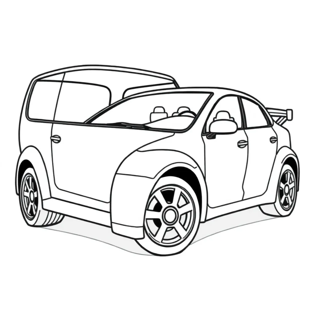 Free Car Vehicle Transport Classic Sports Coloring Page