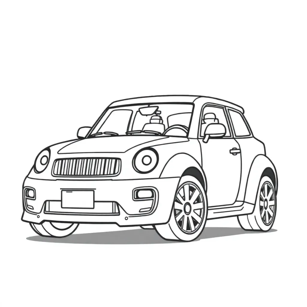 Free Car Vehicle Transport Classic Sports Coloring Page
