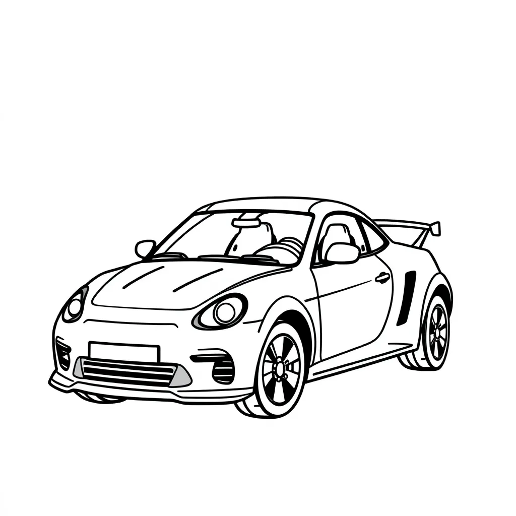 Free Car Vehicle Transport Classic Sports Coloring Page