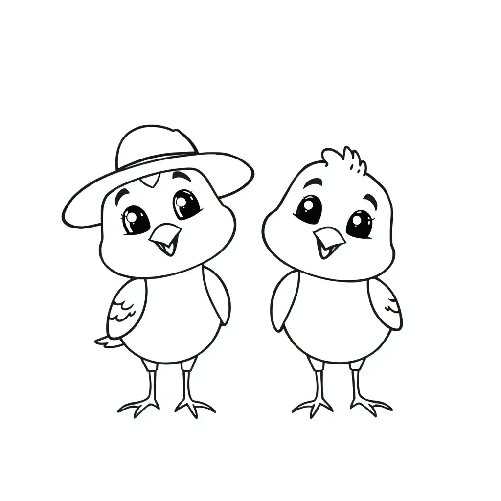 Free Coloring Page: Happy Curvy Fashion Coloring Page for Kids