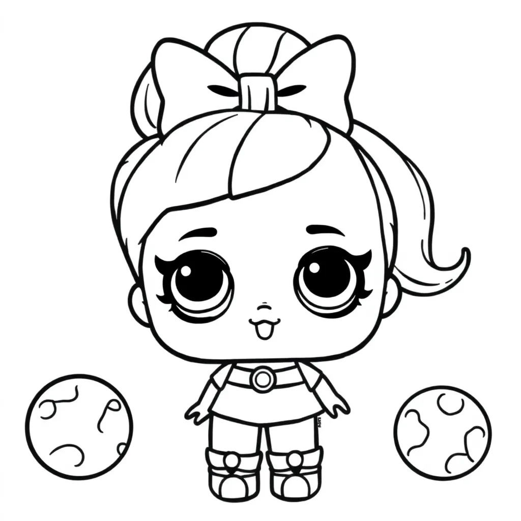 Free LOL Surprise Pop Girls Cute Coloring Pages
