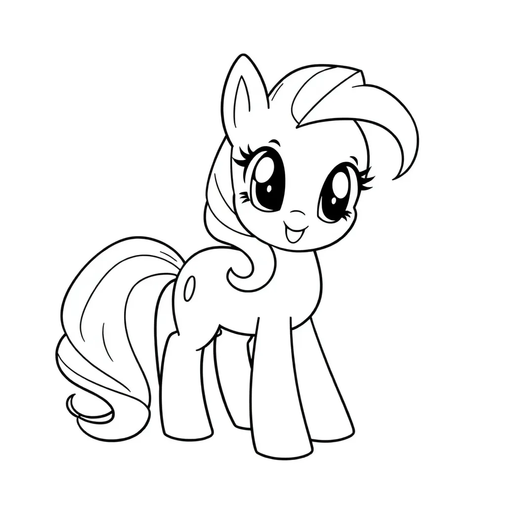 Free My Little Pony Unicorn Coloring Page - Magical Friendship Cartoon