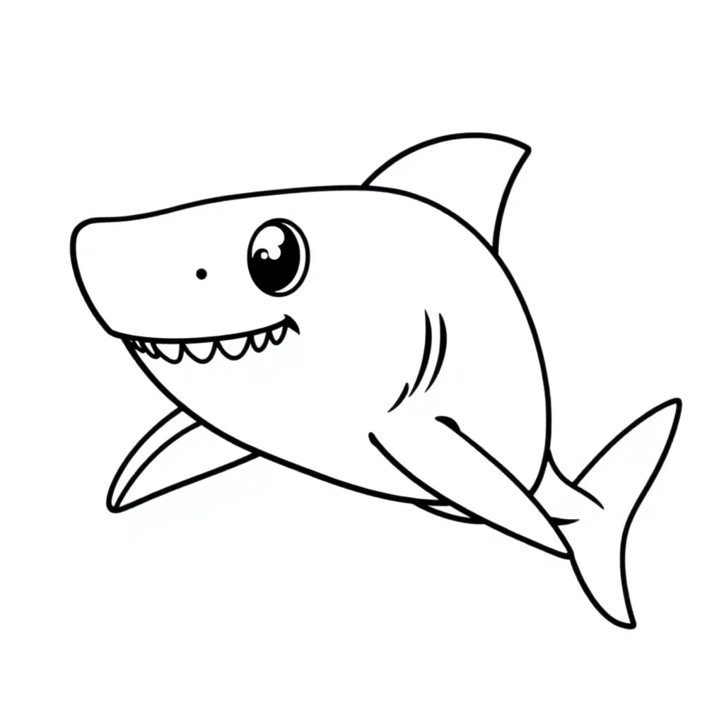 Free Shark Coloring Page Ocean Underwater World Wildlife Coloring Page