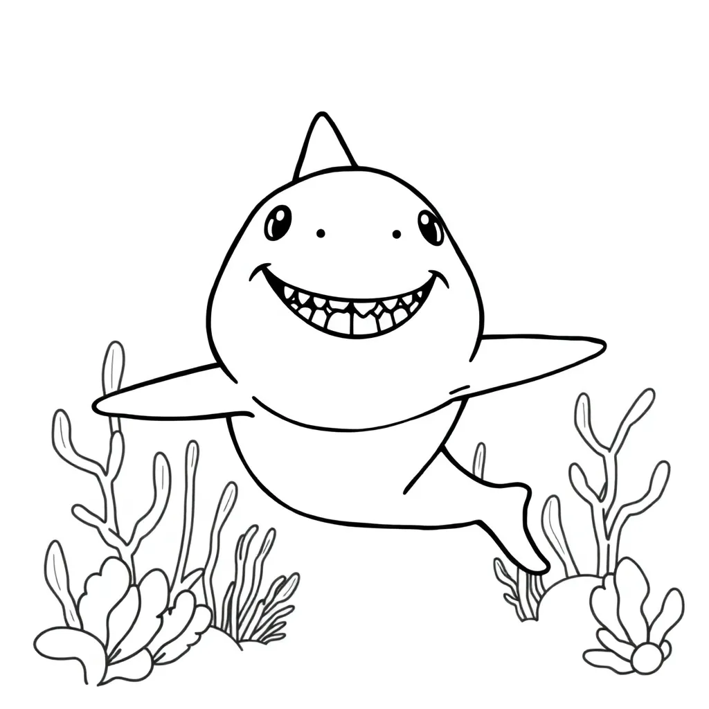 Free Shark Underwater World Coloring Page Wild Animal Coloring Page