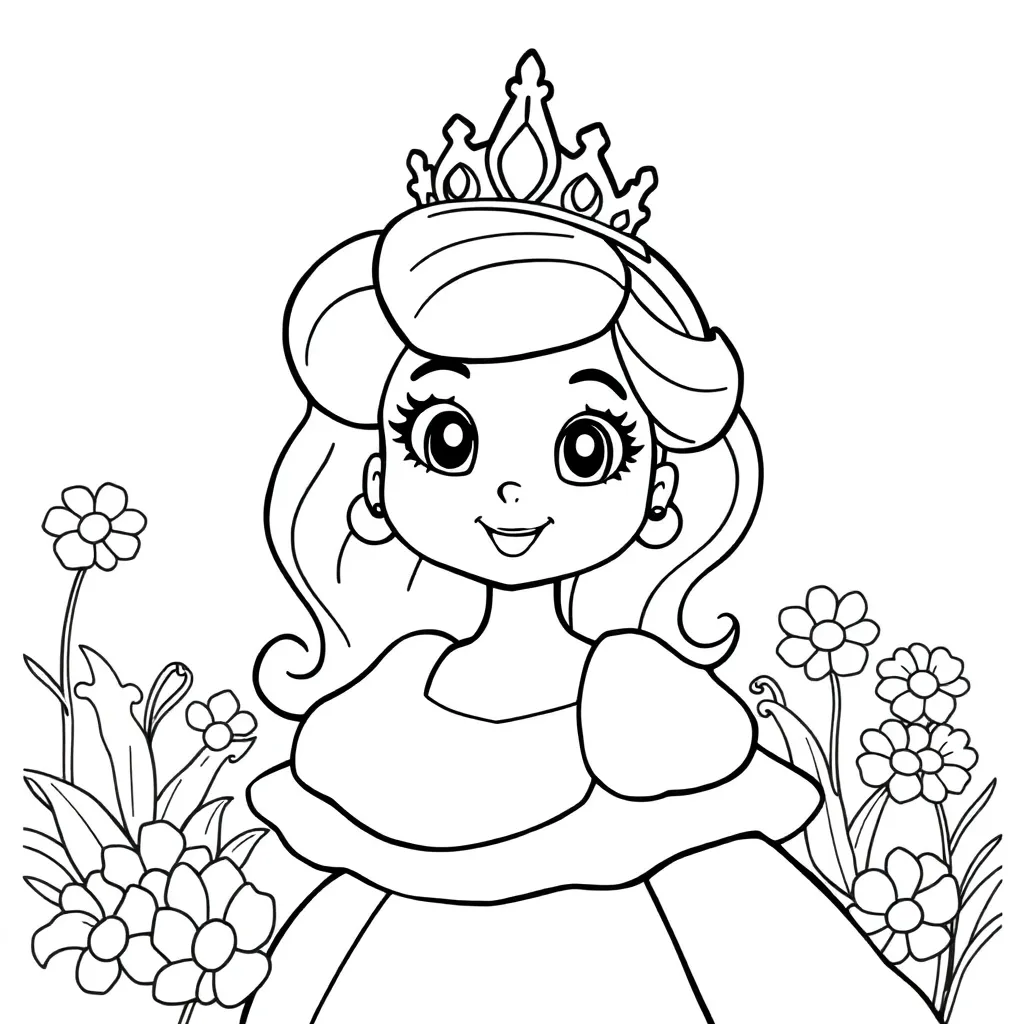 Free Princess Castle Coloring Page - Fairy Tale Fantasy - Pink Coloring Page