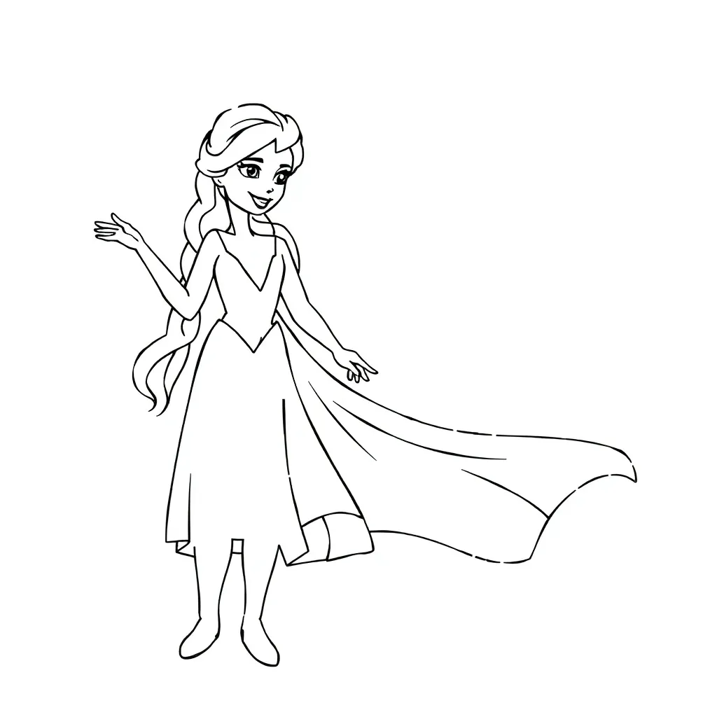 Free Frozen Disney Princess Adventure Coloring Page