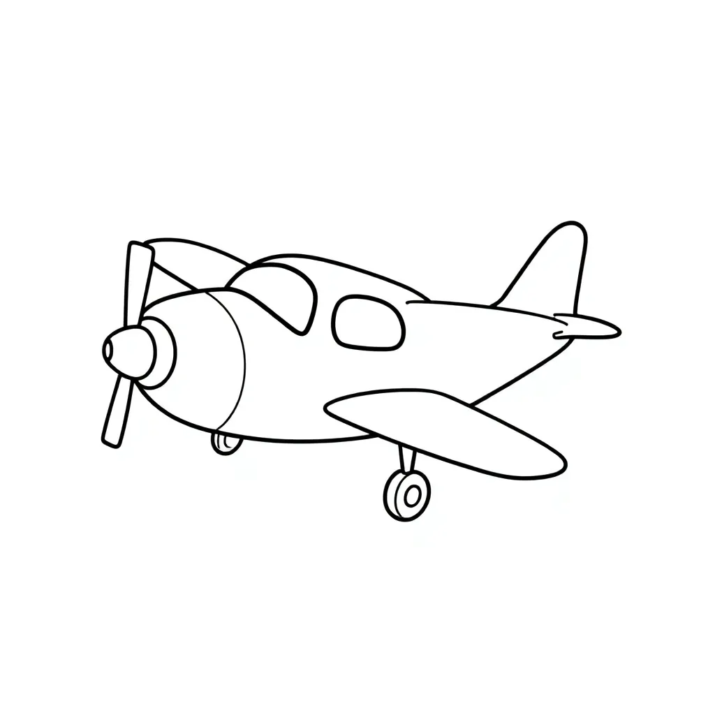 Free Airplane Coloring Page - Aviation, Transportation, Travel, Adventure Coloring