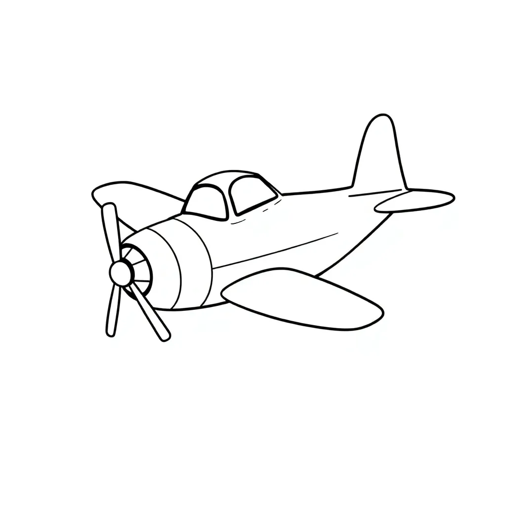 Free Airplane Coloring Page - Aviation, Travel, Transportation, Adventure Coloring