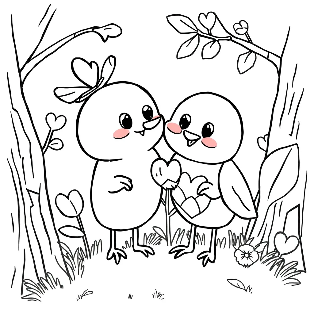 Free Valentine's Day Heart Coloring Pages - Romantic Decor