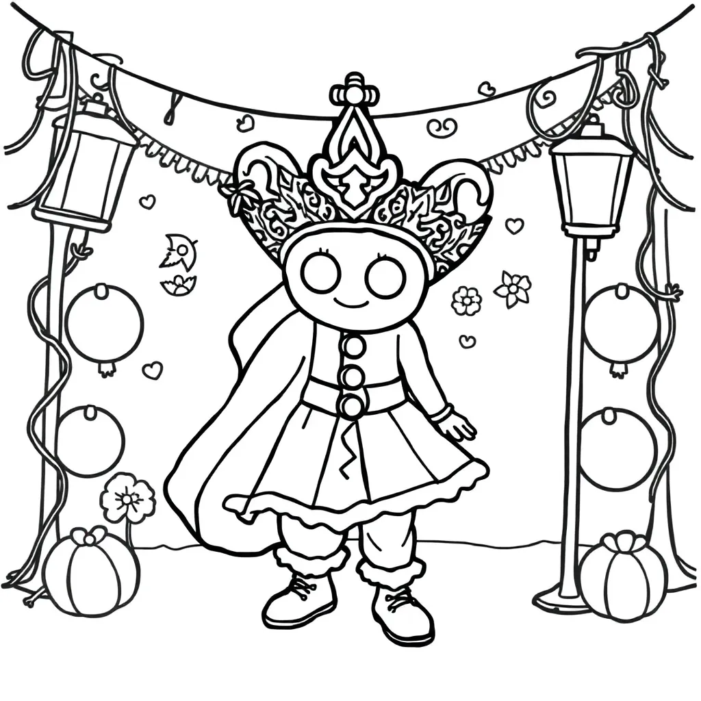 Free Carnival Parade Costume Coloring Page Fun Coloring Page