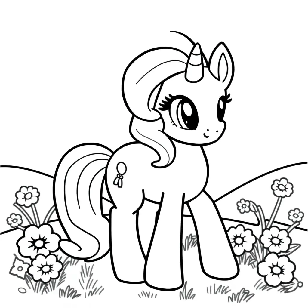Free My Little Pony Unicorn Coloring Page - Fantasy, Magical, and Fun Coloring