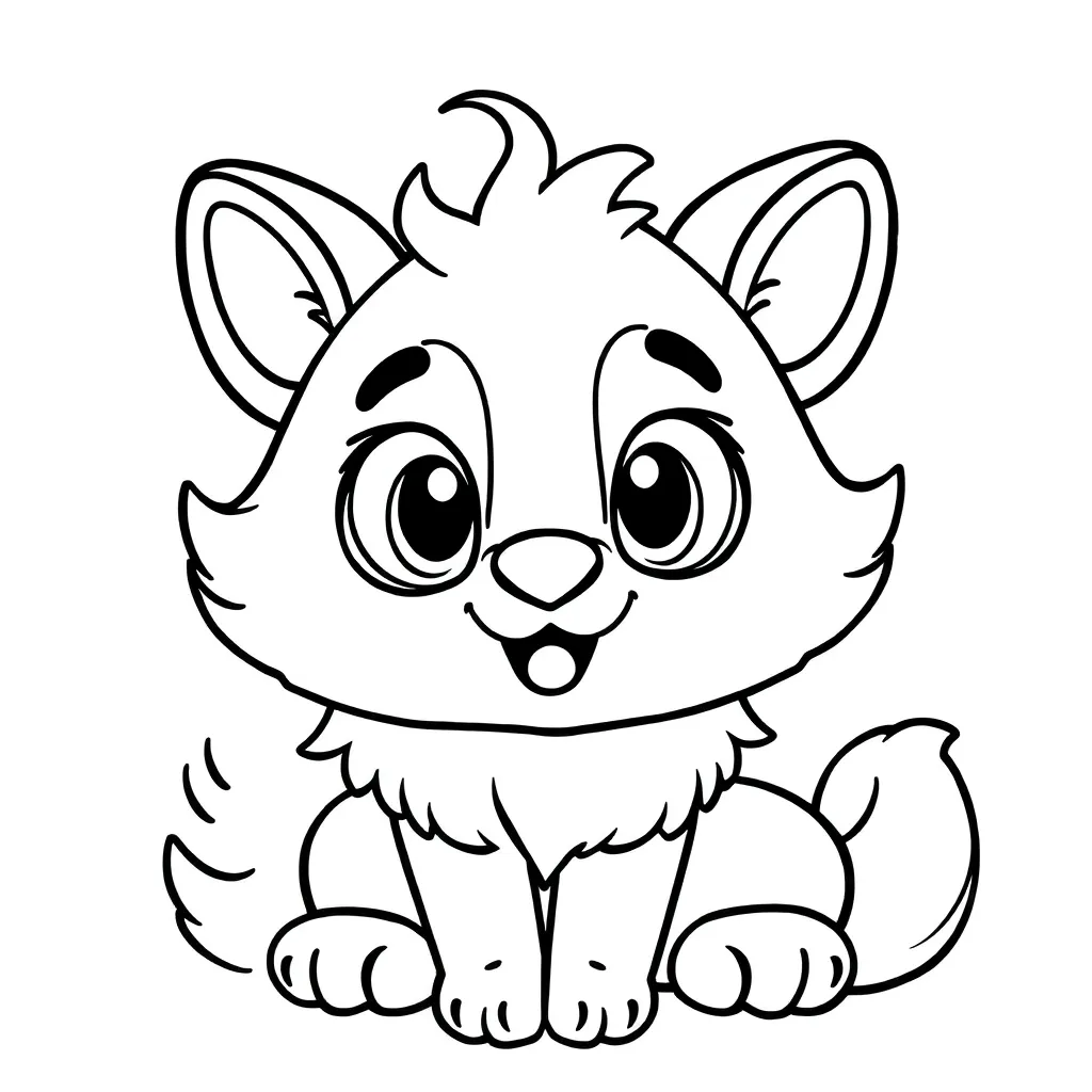 Free Dog Pet Coloring Page Cute Drawing Coloring Page for