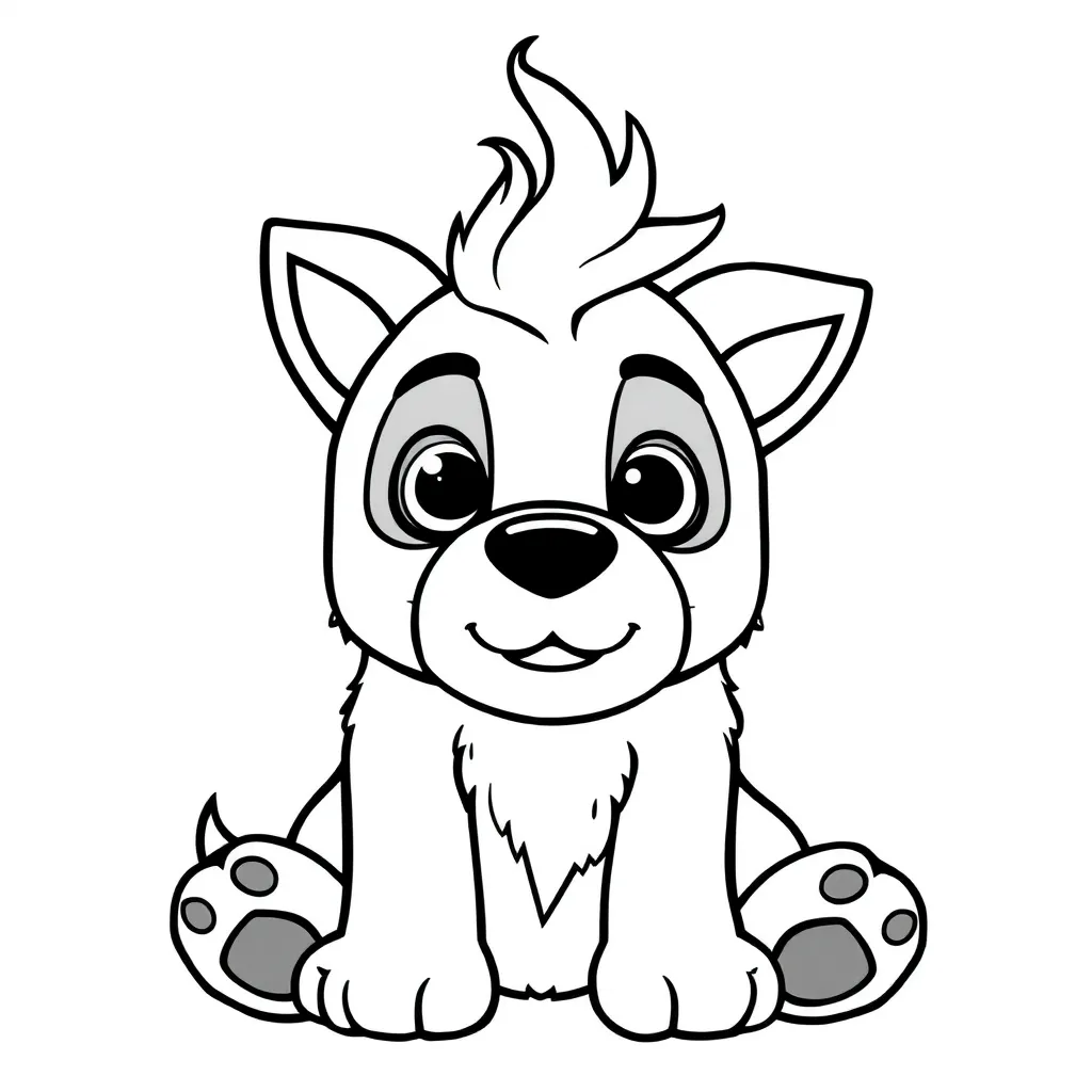 Free Dog Pet Coloring Page Cute Drawing Coloring Page for