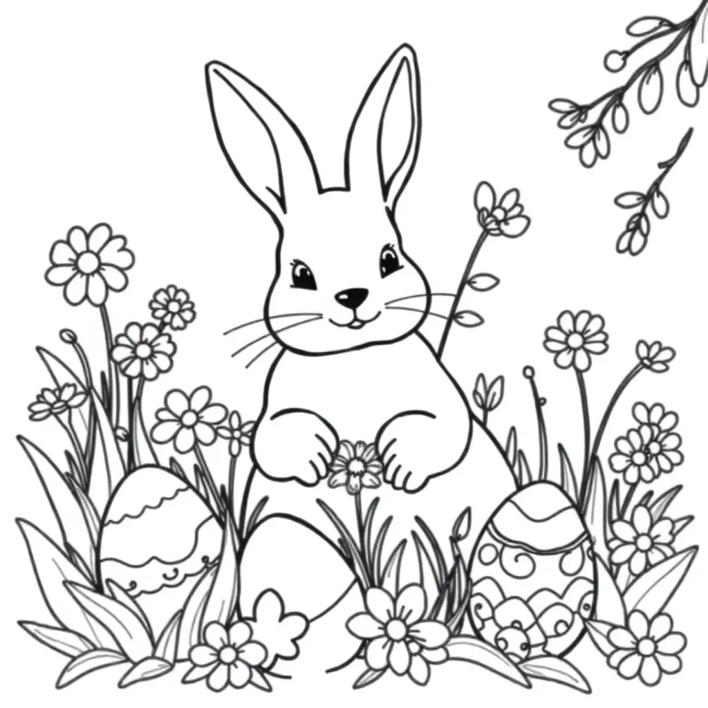 Free Easter Coloring Pages: Spring Eggs and Chicks Coloring Pages for Kids