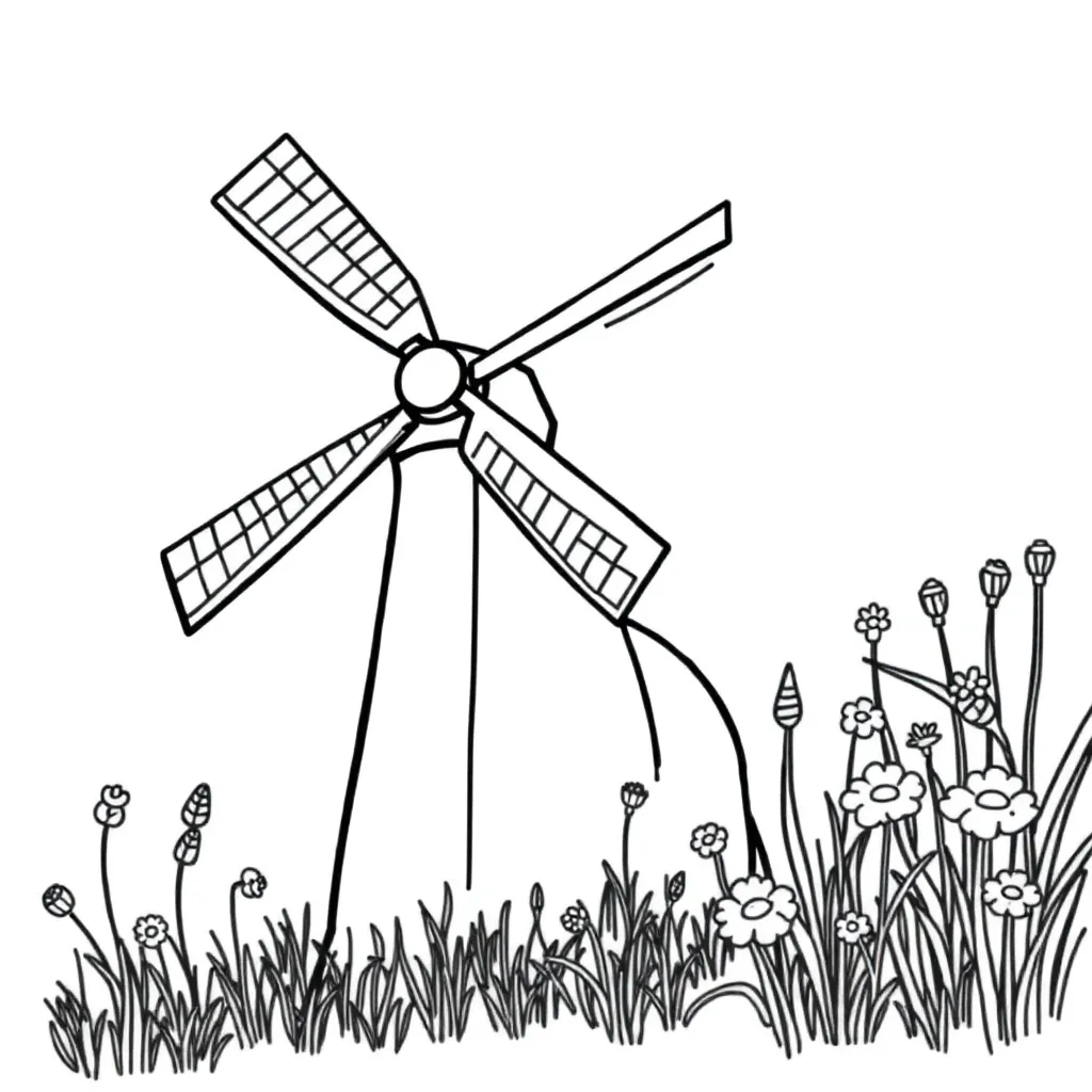 Free Mother's Day Coloring Page - Love Heart Gift Flowers Coloring Page for