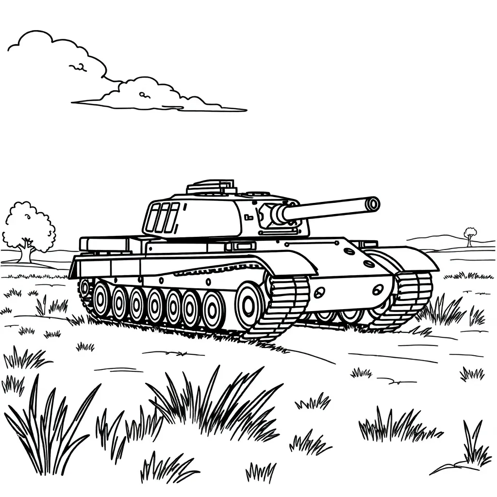 Leger Militair Voertuig Soldaten Oorlog coloring page for children