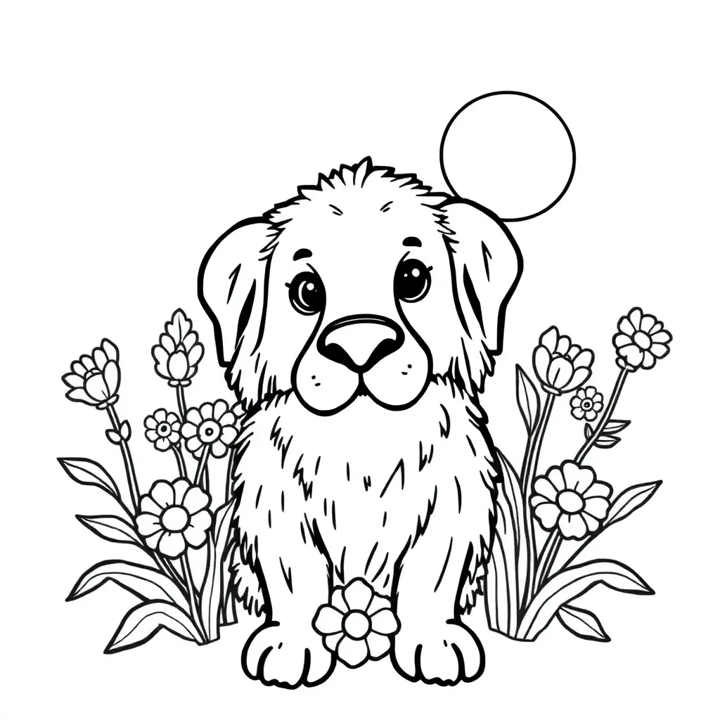 Free Mother's Day Coloring Page: Love, Flowers, Heart, Gift Coloring Page for