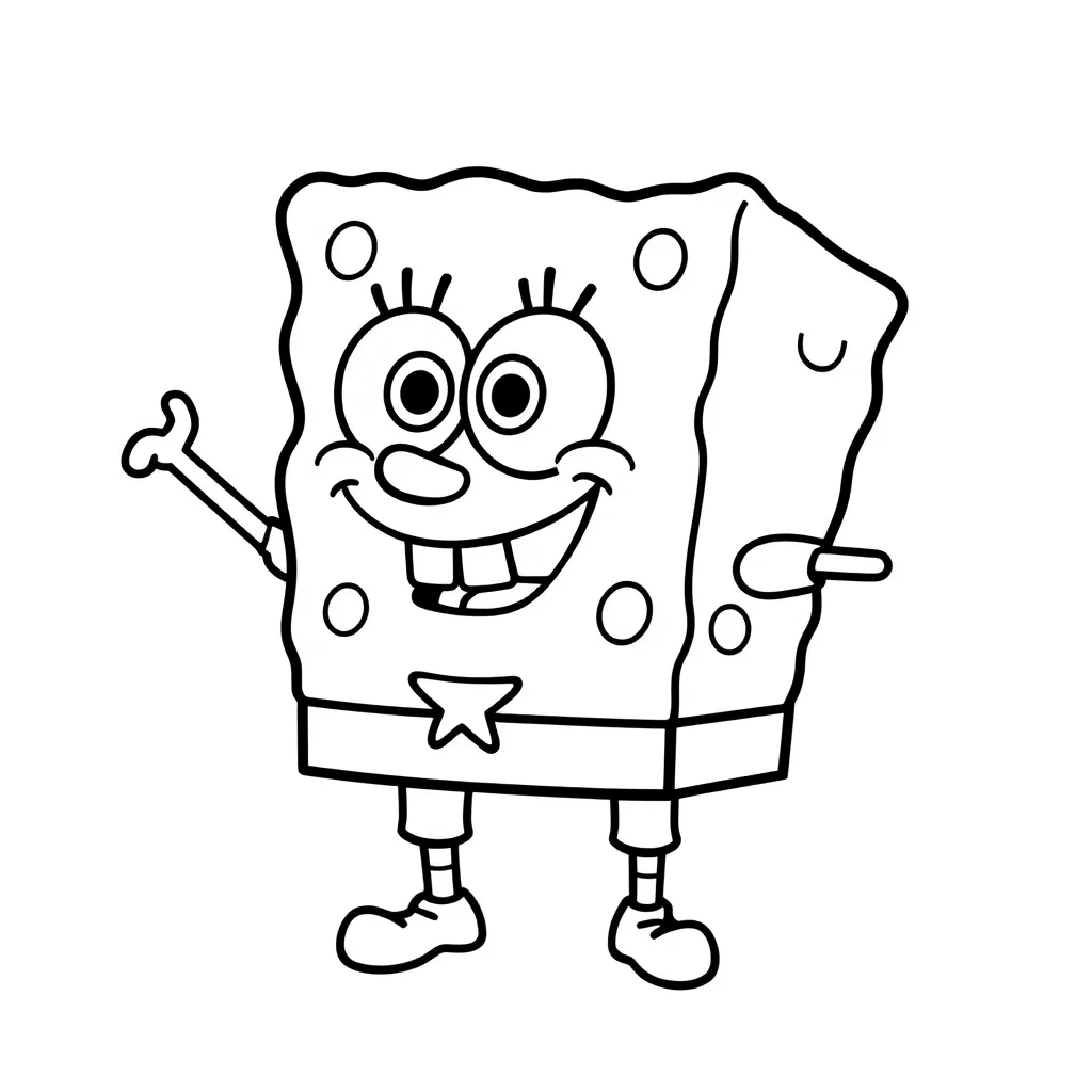 Free Spongebob Mermaid Cartoon Coloring Page - Funny Adventure Coloring Pages