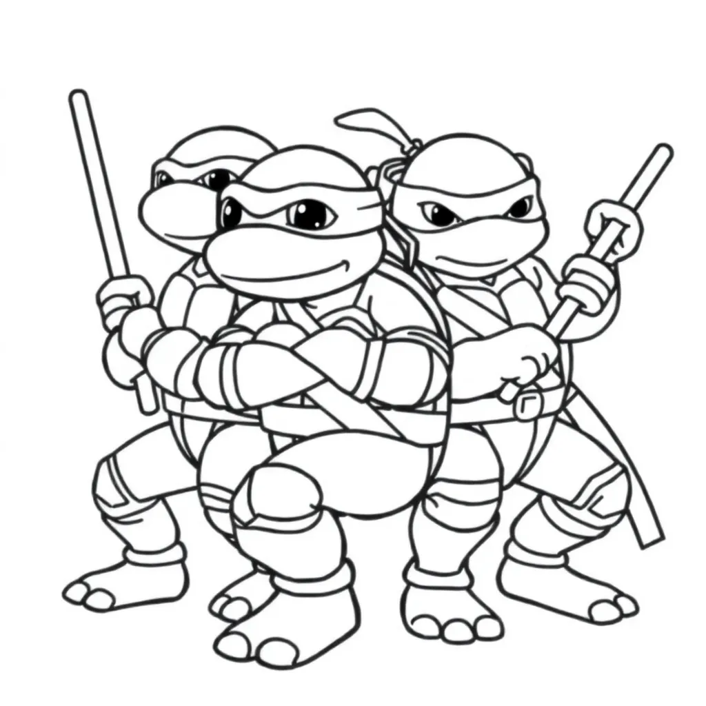 Free Ninja Turtles Superhero Coloring Pages, Action Comics, Adventure Coloring Book