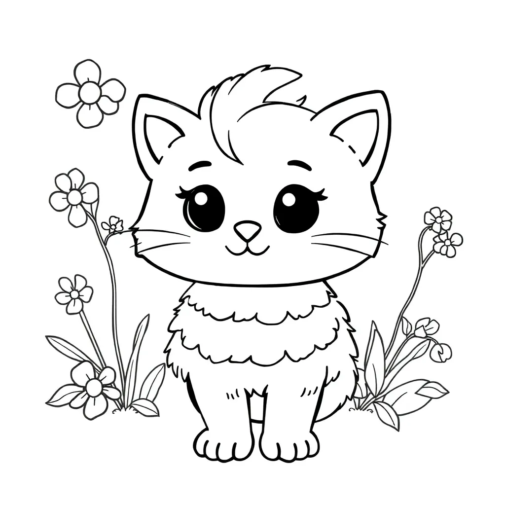 Free Cute Drawing Coloring Page for Kids - Fun Fantasy Coloring
