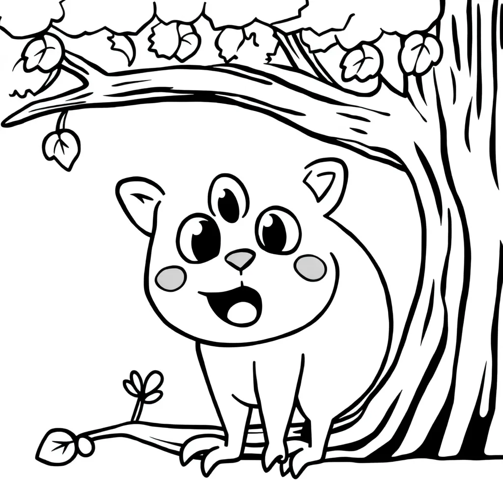 Free Cute Drawing Coloring Page for Kids - Fun Fantasy Coloring