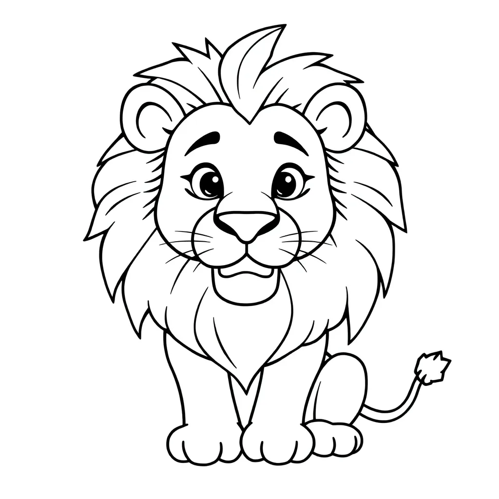 Free Lion King Disney Savannah Wild Animal Coloring Page