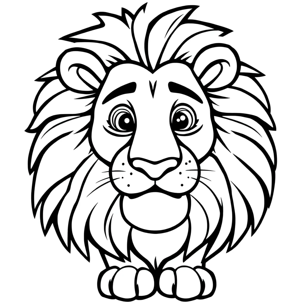 Free Lion King Disney Savannah Wild Animal Coloring Page