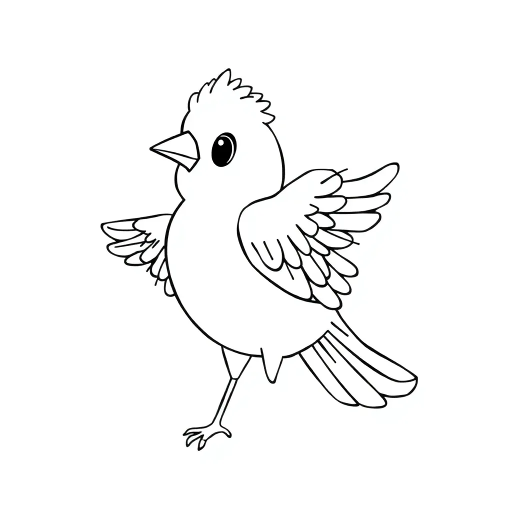 Free Bird Nature Coloring Page Wild Bird Feathers Coloring Page for Kids