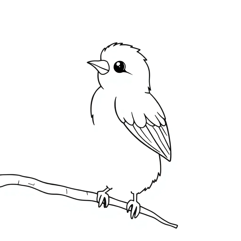 Free Bird Nature Coloring Page Wild Bird Feathers Coloring Page for Kids