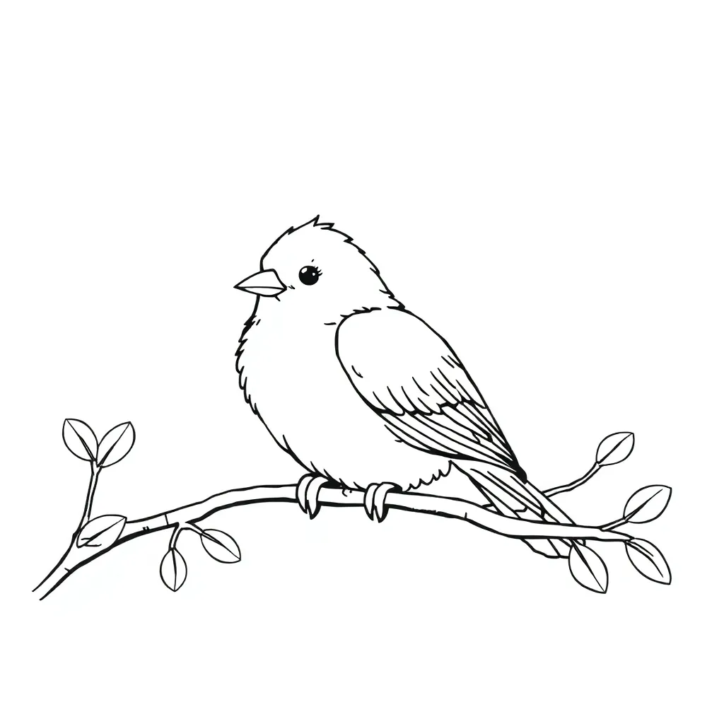 Free Bird Nature Coloring Page Wild Bird Feathers Coloring Page for Kids