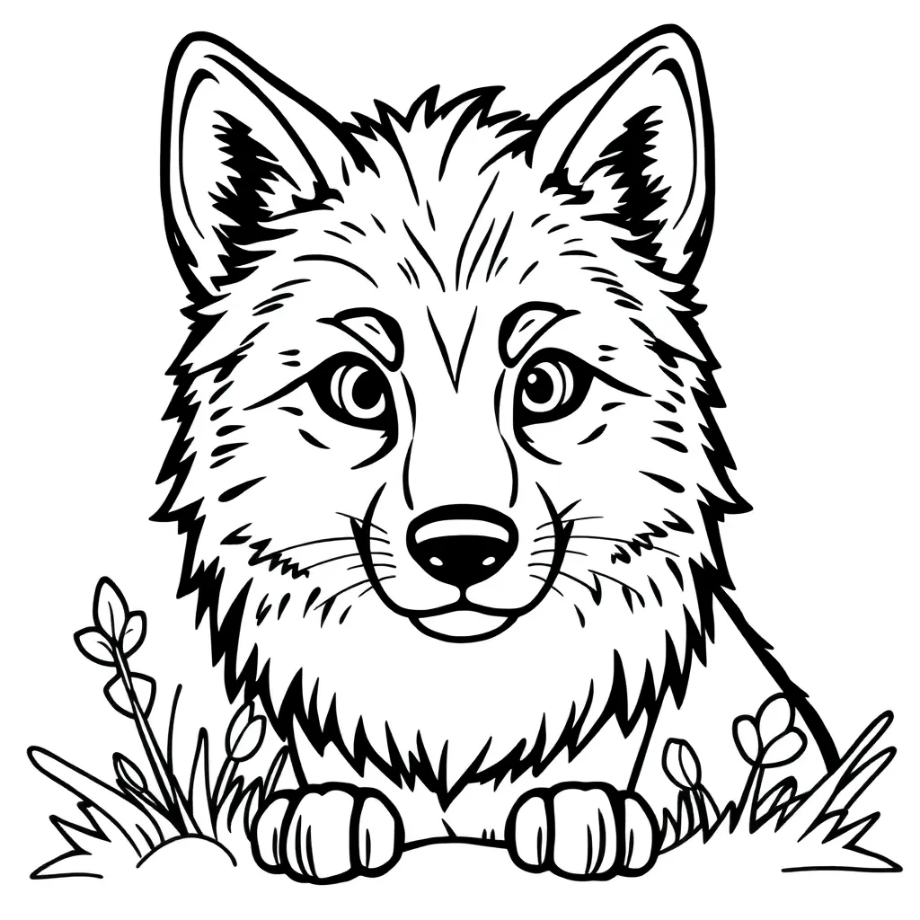 Free Wolf Coloring Page Wild Nature Forest Adventure Coloring Page for Kids