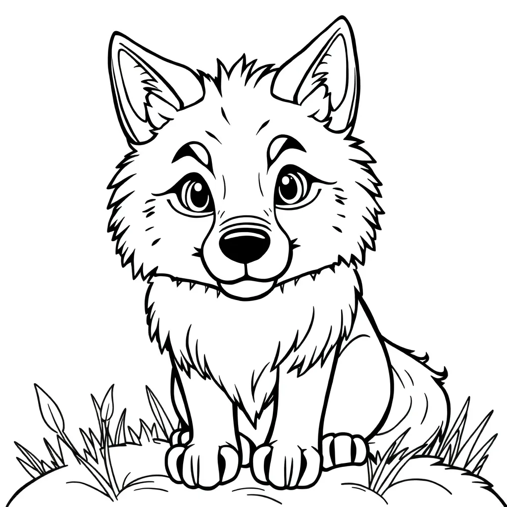 Free Wolf Coloring Page Wild Nature Adventure Pack Coloring Page for Kids
