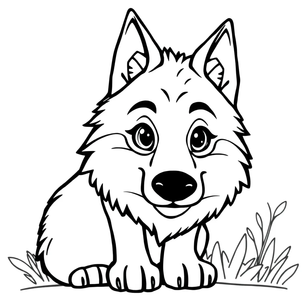 Free Wolf Coloring Page Wild Nature Adventure Pack Coloring Page for Kids