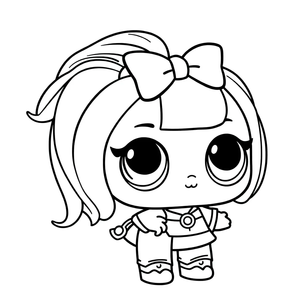 Free LOL Surprise Pop Girls Dolls Cute Coloring Pages