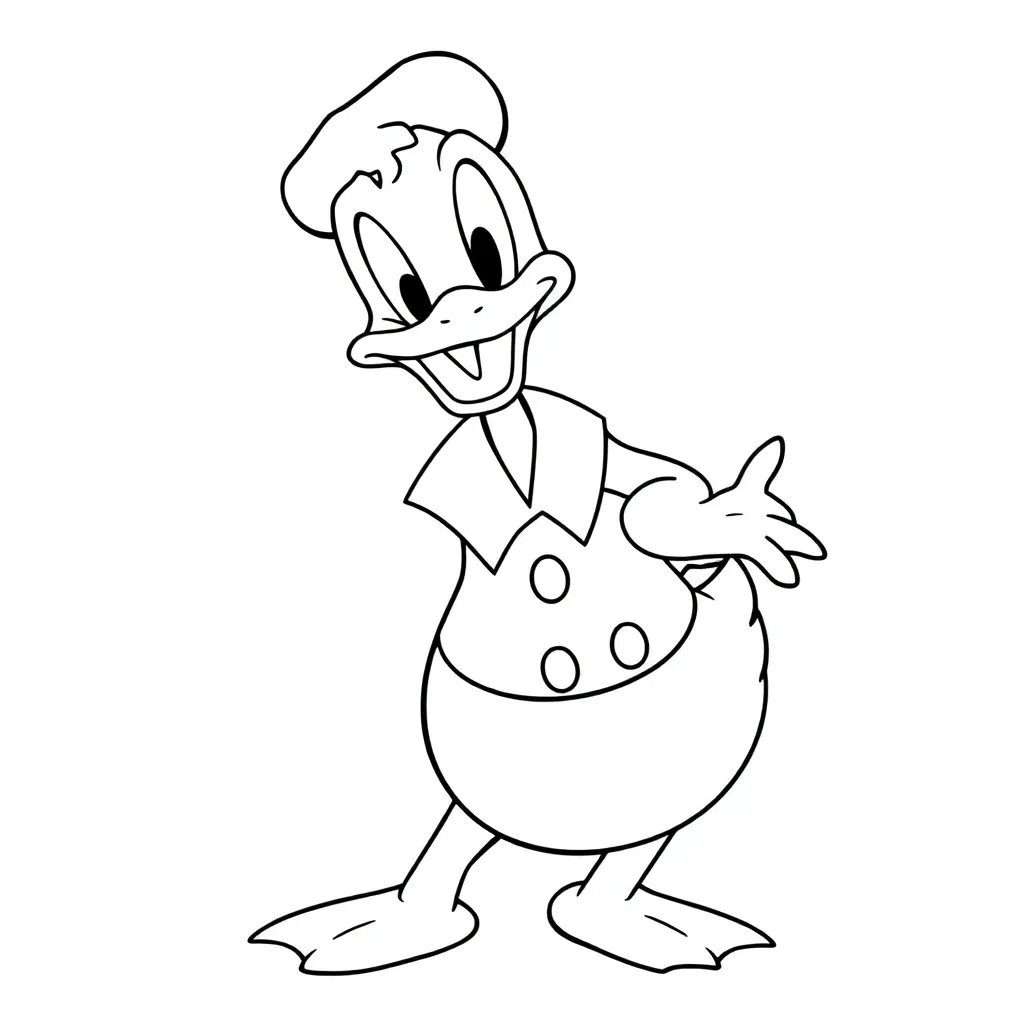 Free Donald Duck Disney Comic Strip Coloring Page