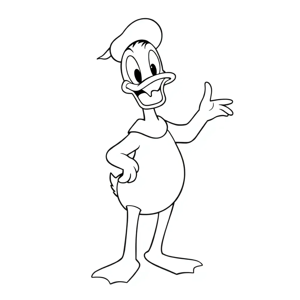Free Donald Duck Disney Comic Strip Coloring Page
