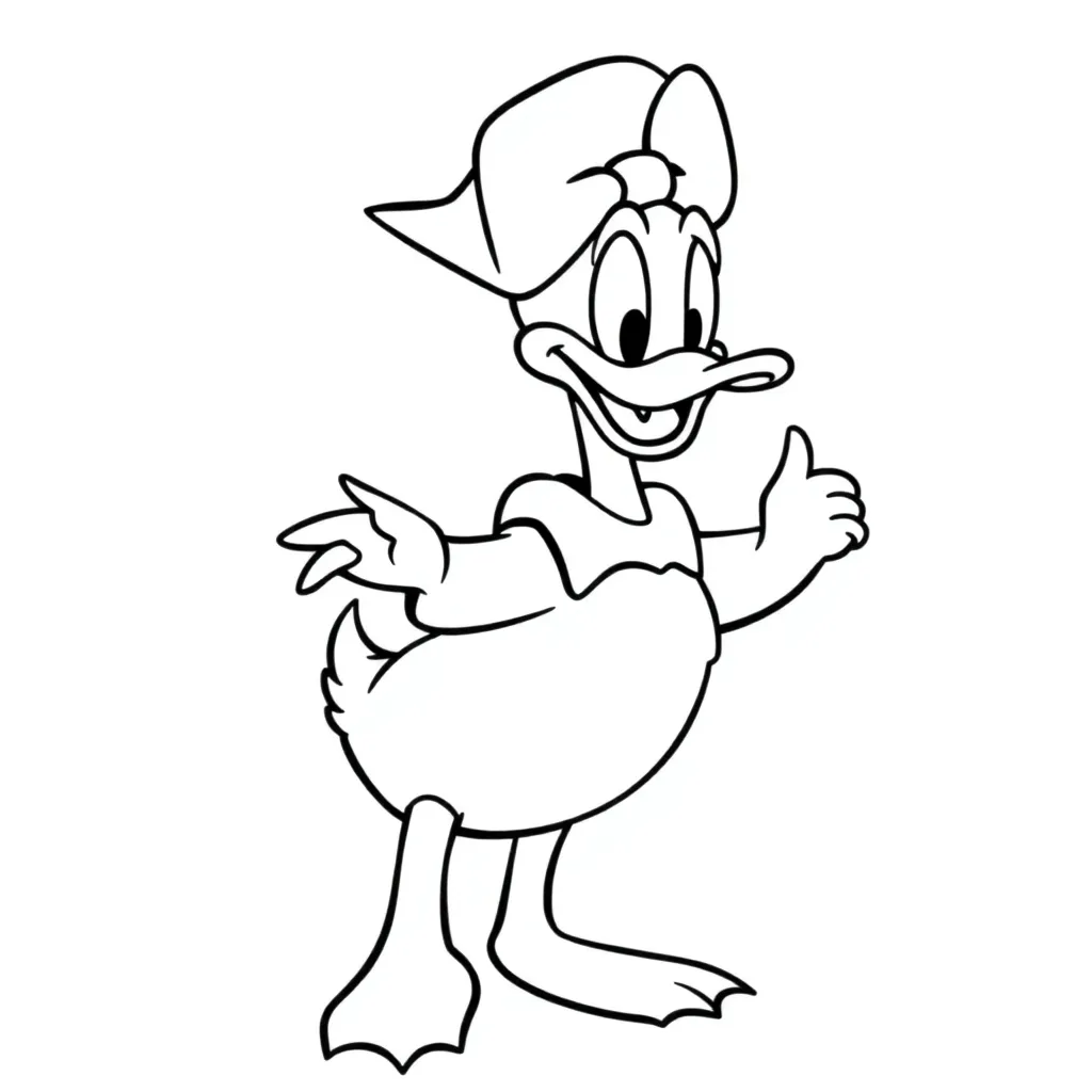 Free Donald Duck Disney Comic Strip Coloring Page