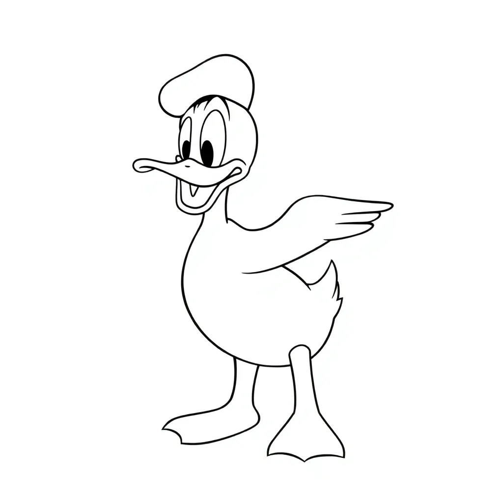 Free Donald Duck Disney Comic Strip Coloring Page