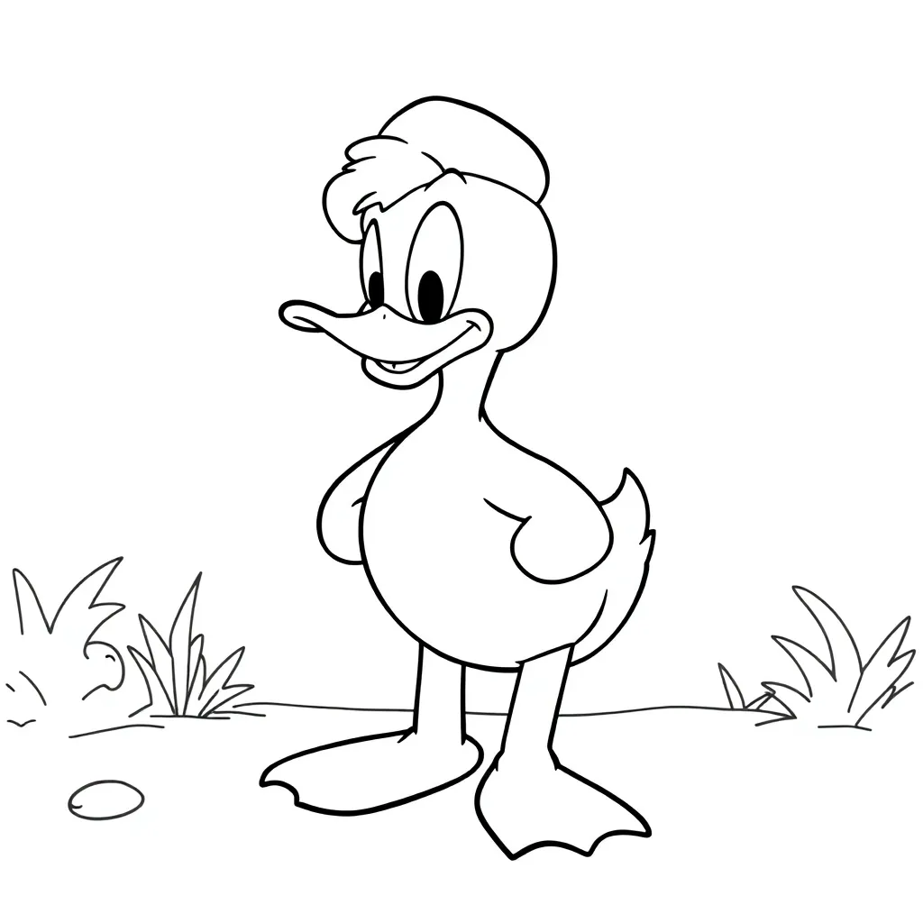 Free Donald Duck Disney Comic Strip Coloring Page